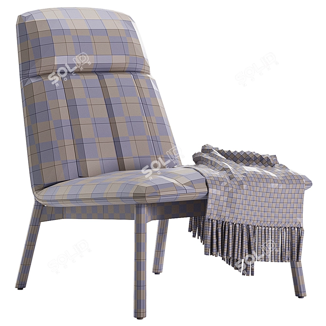 Modern Design Essie Armchair 3D Model 3D model image 6