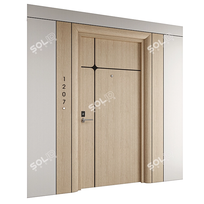 Modern Hotel Door 003 3D model image 1