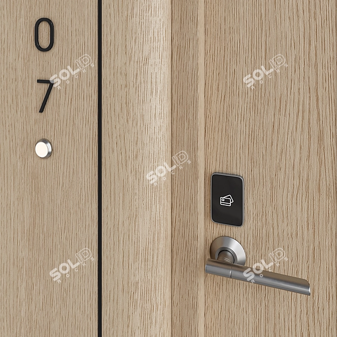 Modern Hotel Door 003 3D model image 2