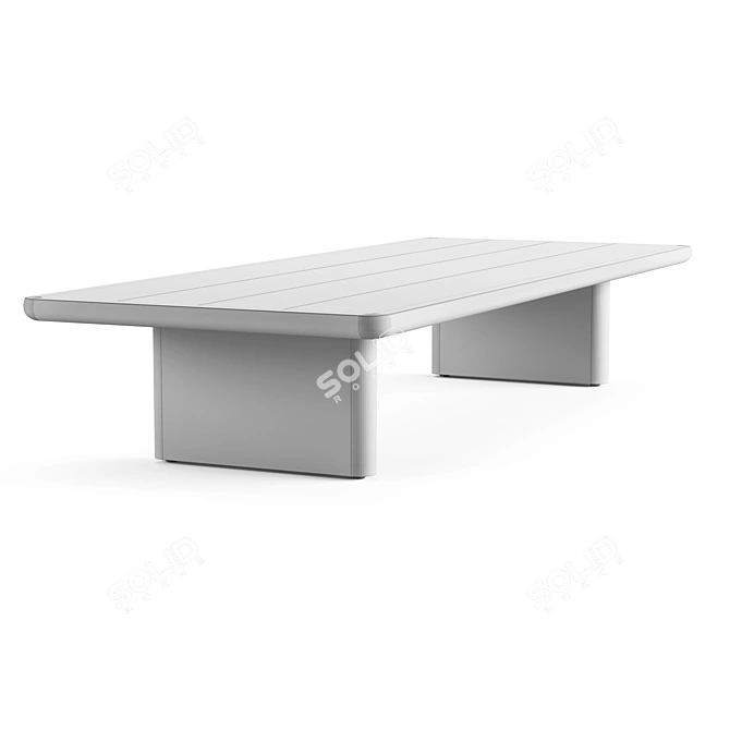 RH Palma Rectangular Aluminum Coffee Table 3D model image 3