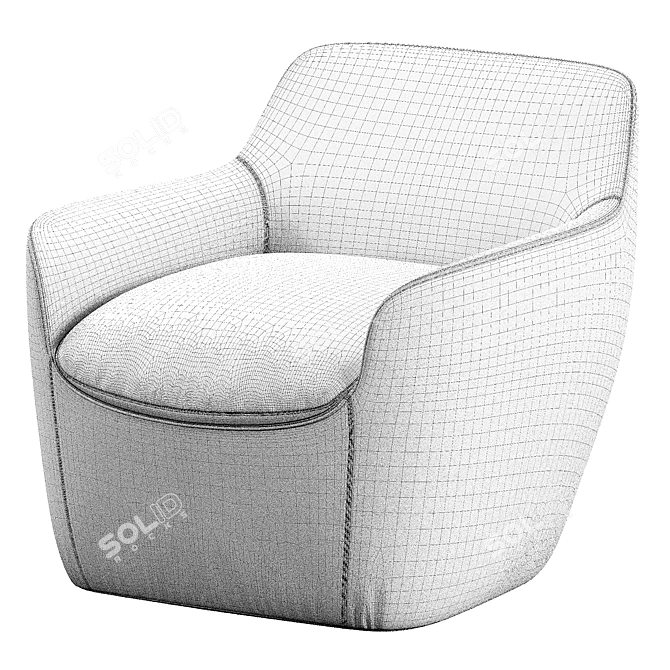 Stylish Bonaldo Kitai Chair 3D model image 7