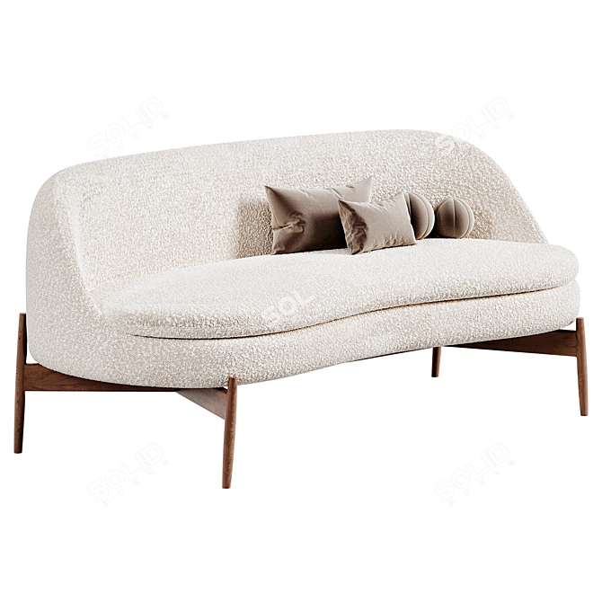 Minimalist Sendai Sofa by Minotti 3D model image 2