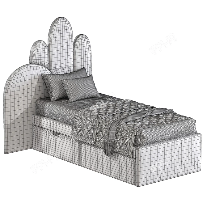 Elegant Merida Bed 2013 Model 3D model image 6