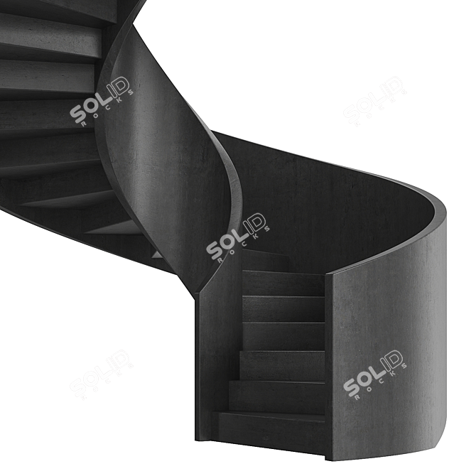 Sleek Spiral Staircase Model 3D model image 2