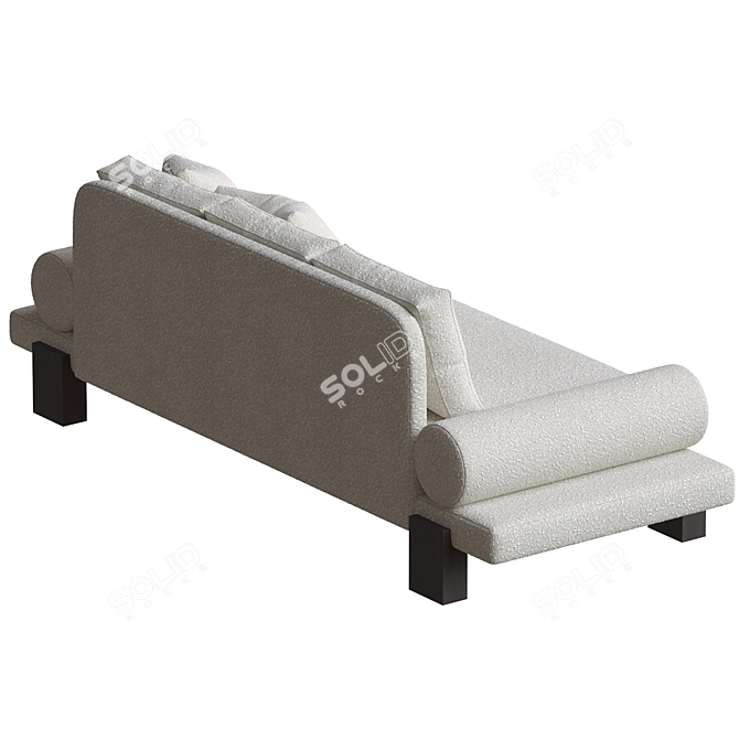 Elegant Azure Sofa for Sale 3D model image 4