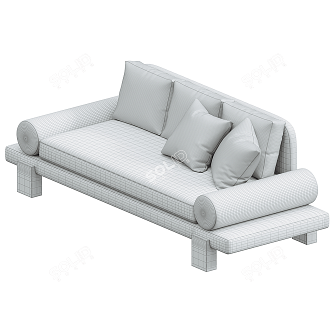 Elegant Azure Sofa for Sale 3D model image 5