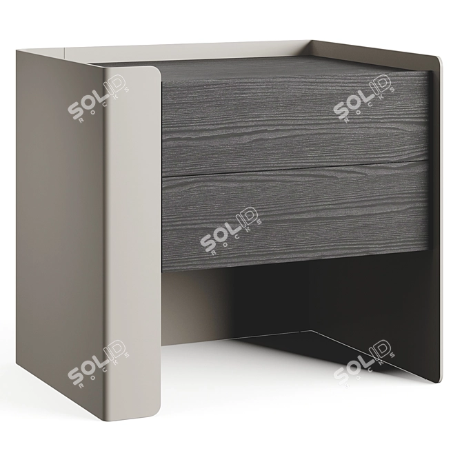 Luxury Modern Bedside Table 3D model image 1