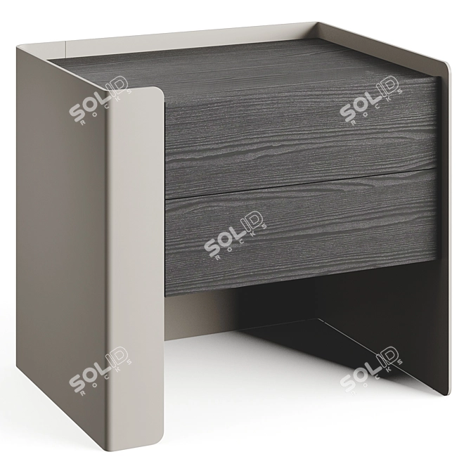 Luxury Modern Bedside Table 3D model image 2