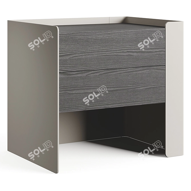 Luxury Modern Bedside Table 3D model image 5