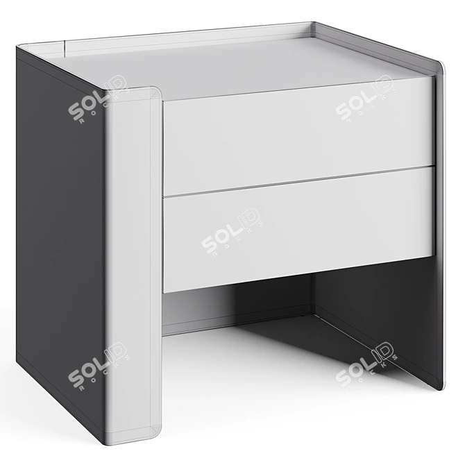 Luxury Modern Bedside Table 3D model image 6