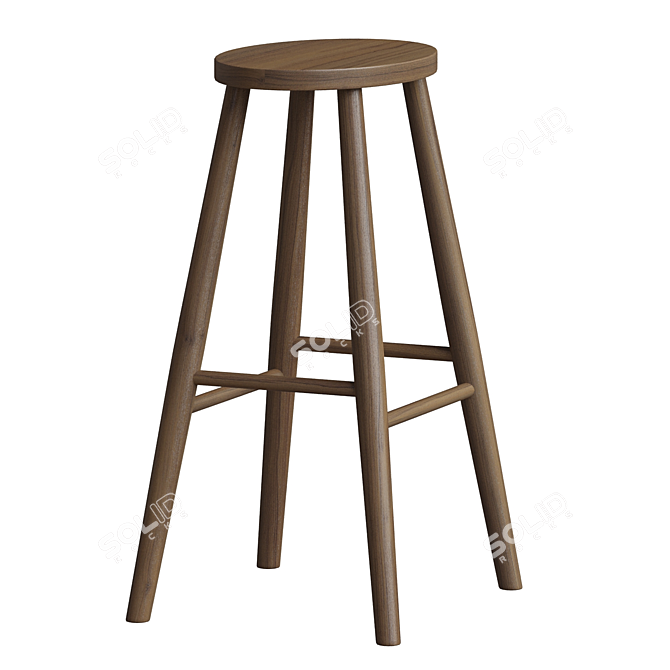 Elegant Helens Stool by Devol 3D model image 2