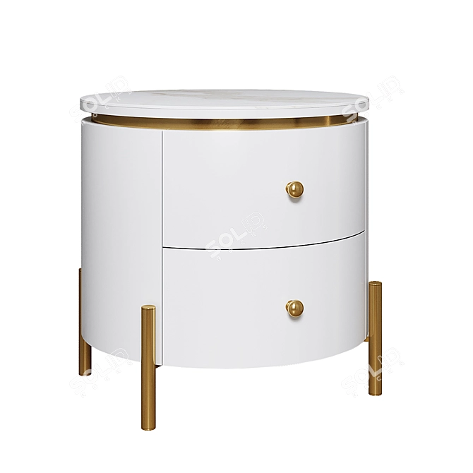 Caramel Bedside Table by Woodenkors 3D model image 1