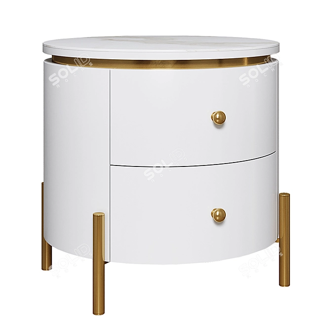 Caramel Bedside Table by Woodenkors 3D model image 3