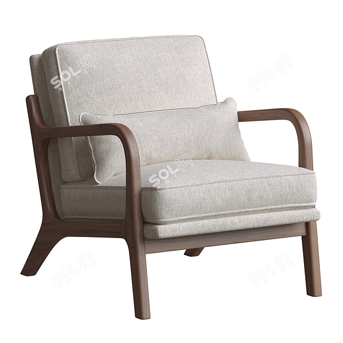 Stylish W Armchair George Oliver 3D model image 1