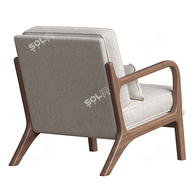 Stylish W Armchair George Oliver 3D model image 3