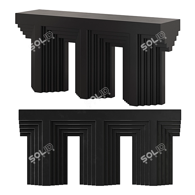 Modern Carmen Console Table: 3D Model 3D model image 1