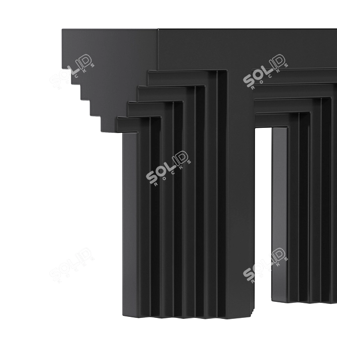 Modern Carmen Console Table: 3D Model 3D model image 5