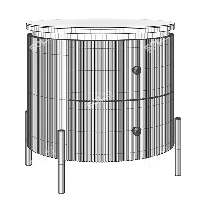 Woodenkors Caramel Strong Bedside Table 3D model image 2