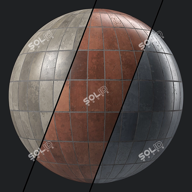 High-Res Seamless Pavement Texture 3D model image 1