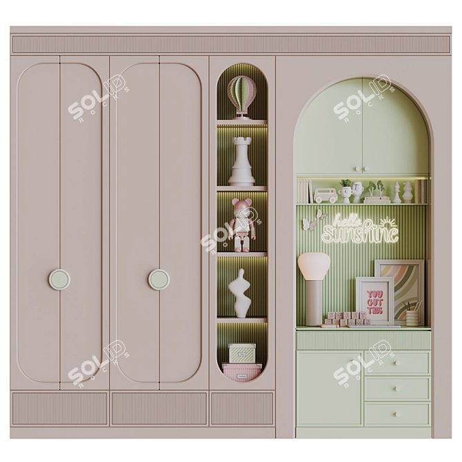 Winston Night Light Wardrobe Decor 3D model image 1