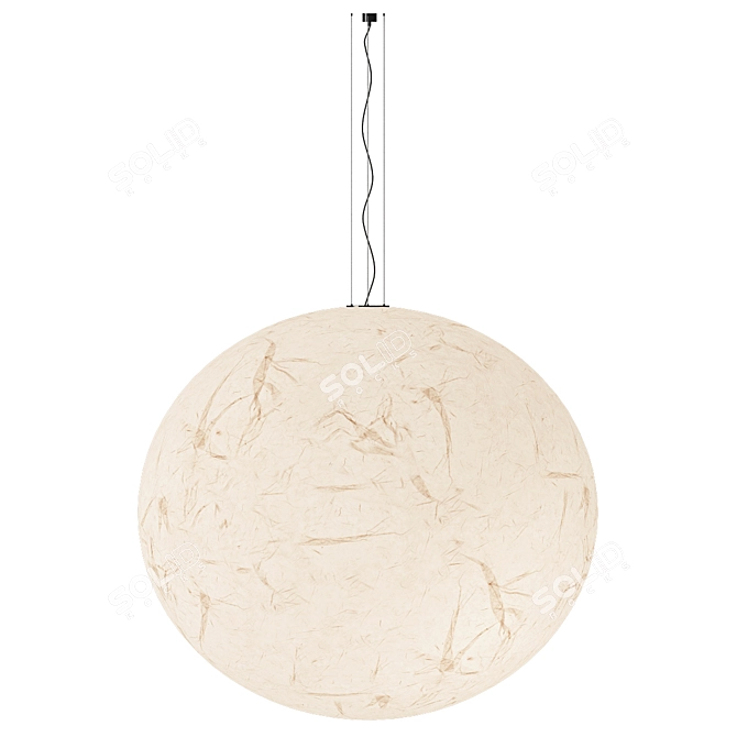 Minimalist Moonglow Pendant Light 3D model image 2