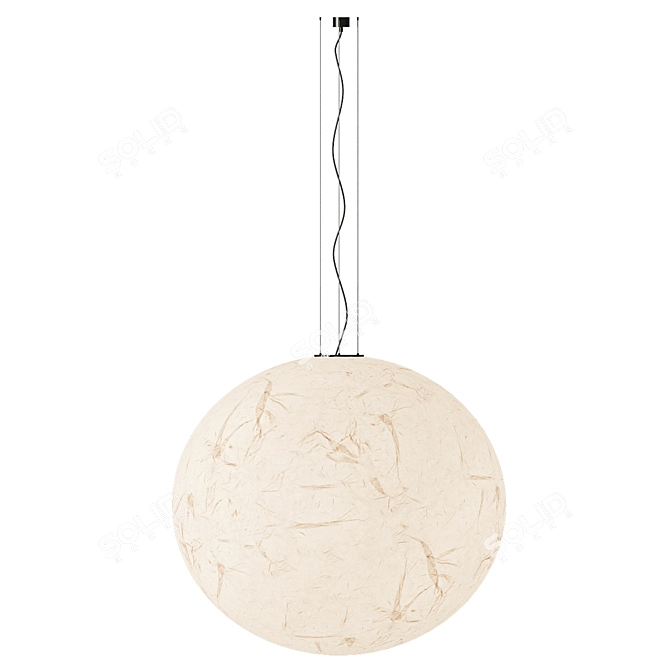 Minimalist Moonglow Pendant Light 3D model image 3