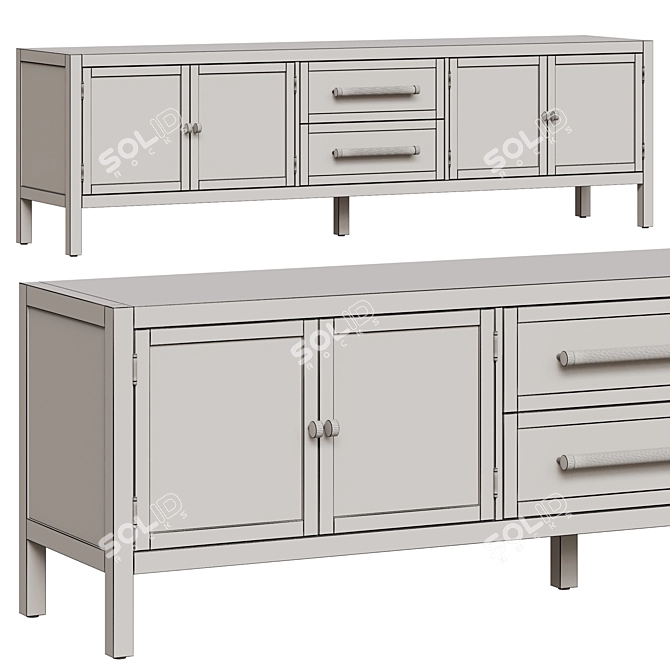  Modern Media TV Console Stand 3D model image 4