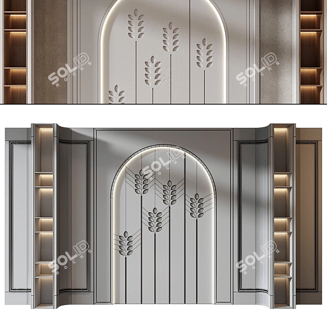 Modern 3D Wall Panel Design 3D model image 4