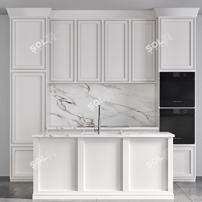 Neoclassic Kitchen No.30 Set 3D model image 4