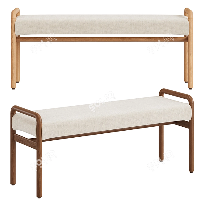  Macaret Bench with Displacement Functionalities 3D model image 1