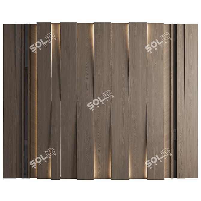 Modern Headboard Wall Panel 3D 3D model image 1