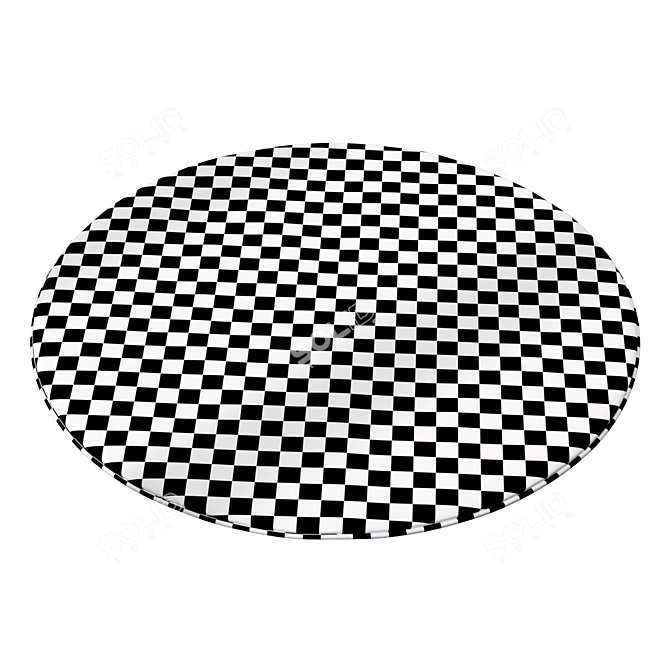 Kids Polka Dot Round Rug 3D model image 3