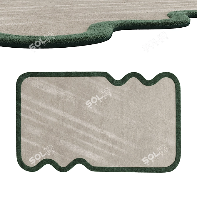 Hand-Tufted Corona Legacy Rug 3D model image 1