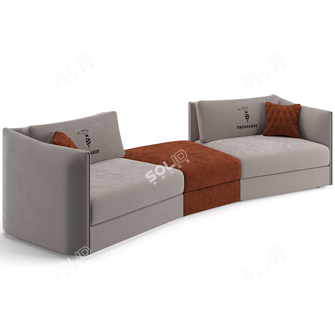 Elegant Trussardi Casa Maryl Sofa 3D model image 2