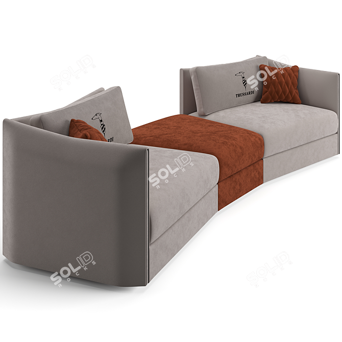 Elegant Trussardi Casa Maryl Sofa 3D model image 7