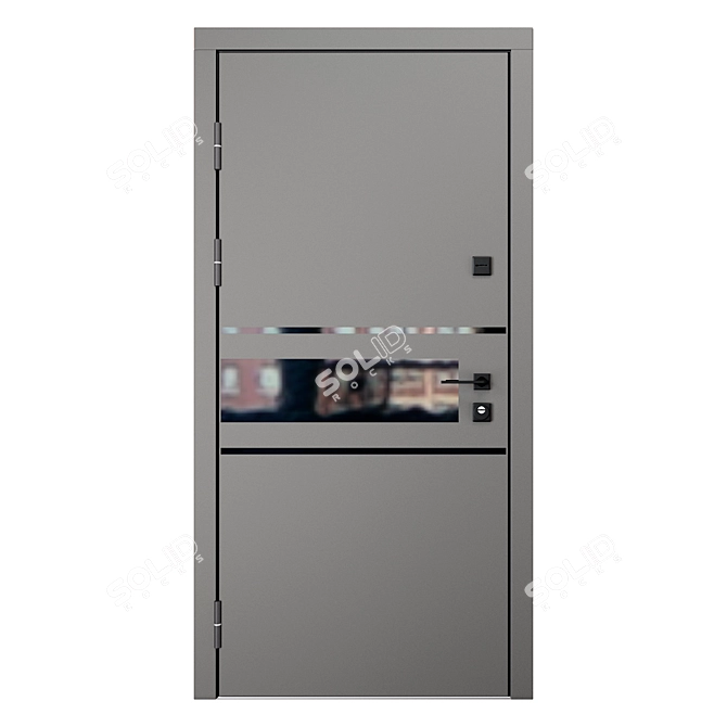 Oscar Metal Entry Door, 900x2050mm 3D model image 5