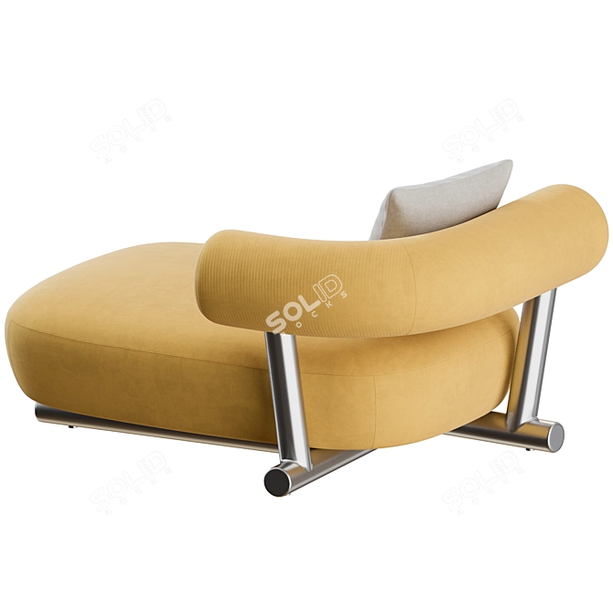 Sleek Pipe Chaise by Moroso 3D model image 7