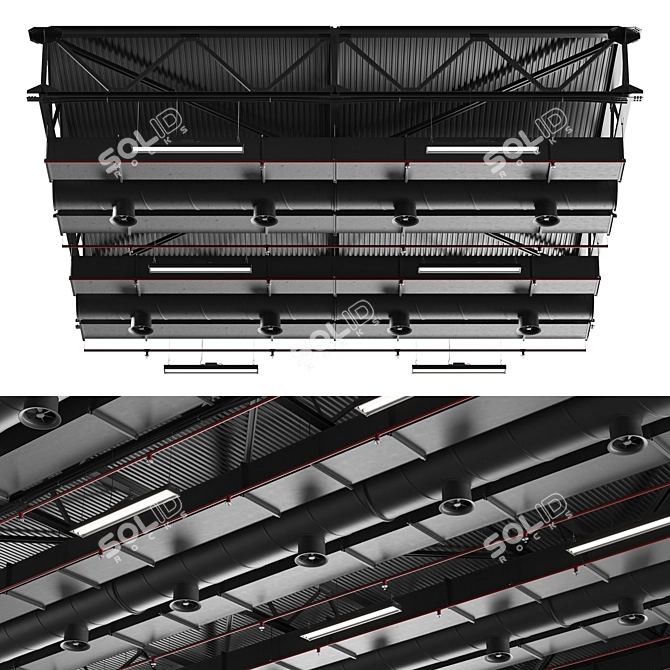 Seamless Ventilation System Set 3D model image 2