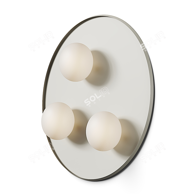 Modern Metal Wall Lamp Design 3D model image 3