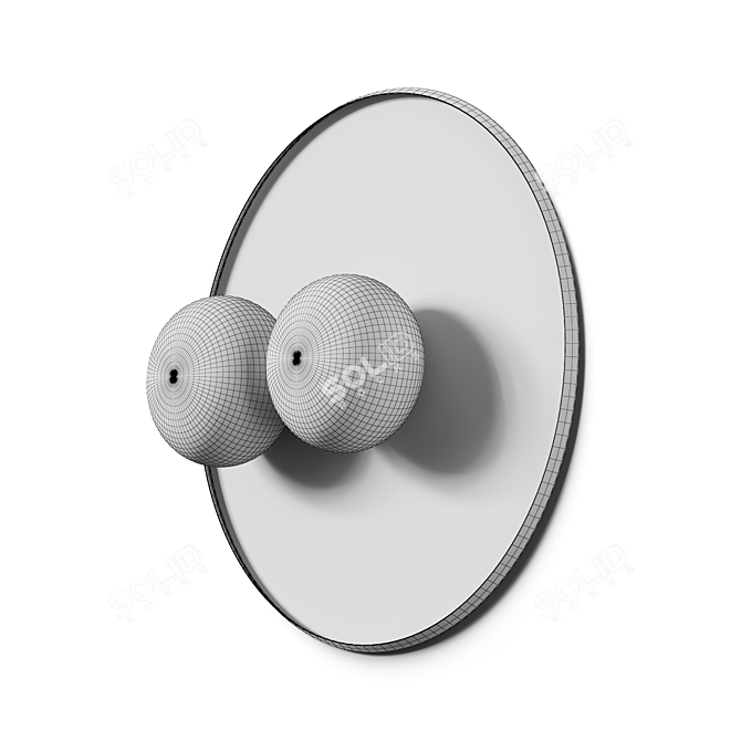 Modern Metal Wall Lamp Design 3D model image 6