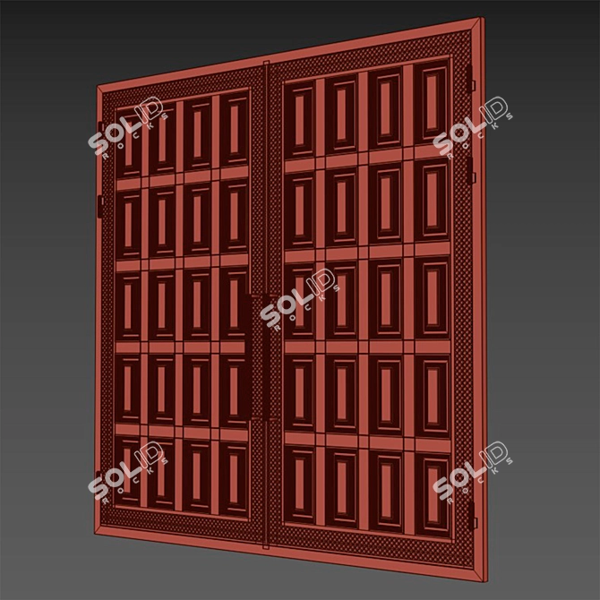 Modern Black Gate 3D Model 3D model image 5