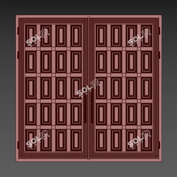 Modern Black Gate 3D Model 3D model image 6