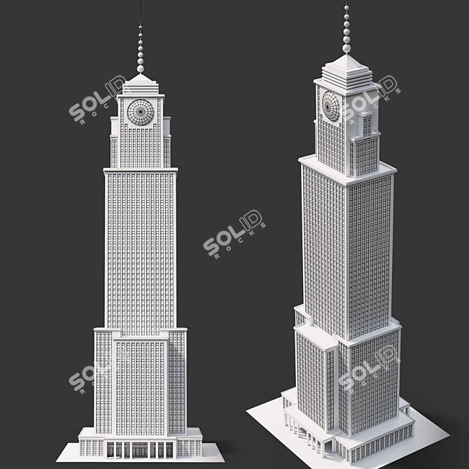 Skyscraper 3D Model Exterior Pack 3D model image 7