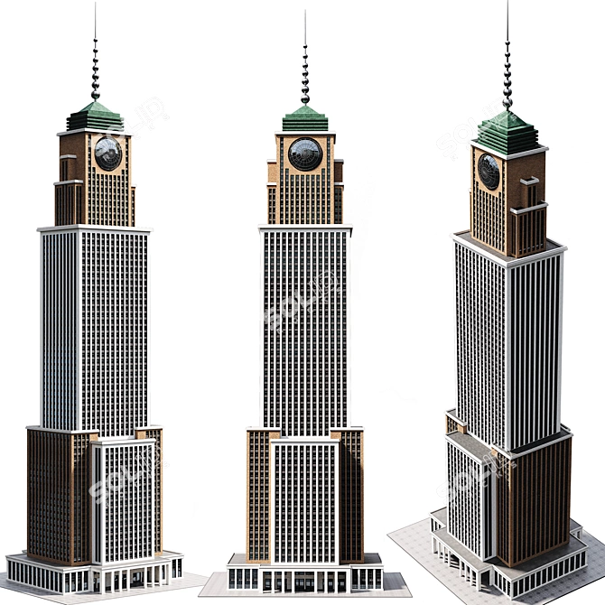 Skyscraper 3D Model Exterior Pack 3D model image 8