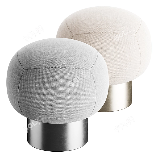 Colina Upholstered Stool 3D model image 2