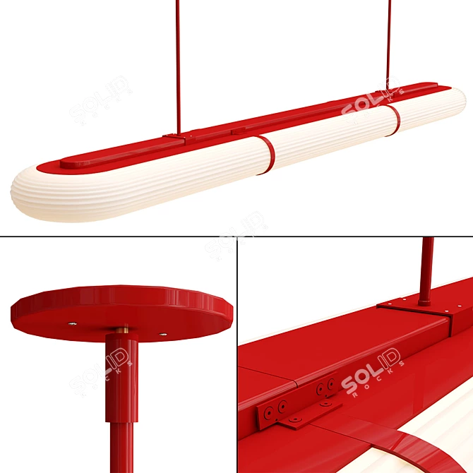 Sleek Nordic Design Wall Lamp 3D model image 4