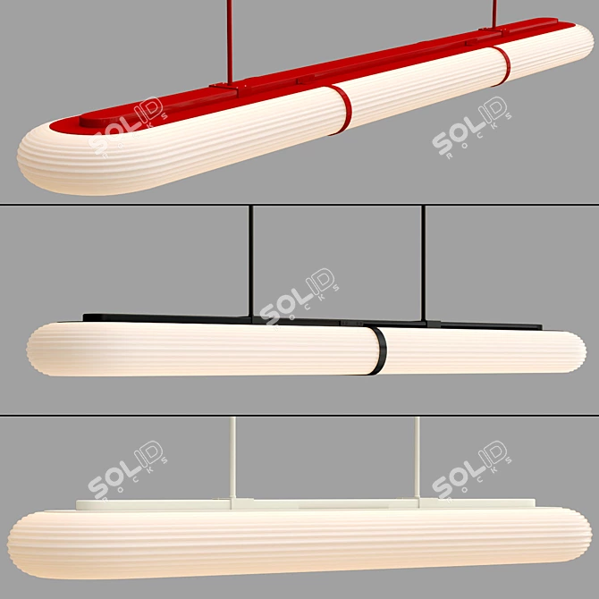 Sleek Nordic Design Wall Lamp 3D model image 5