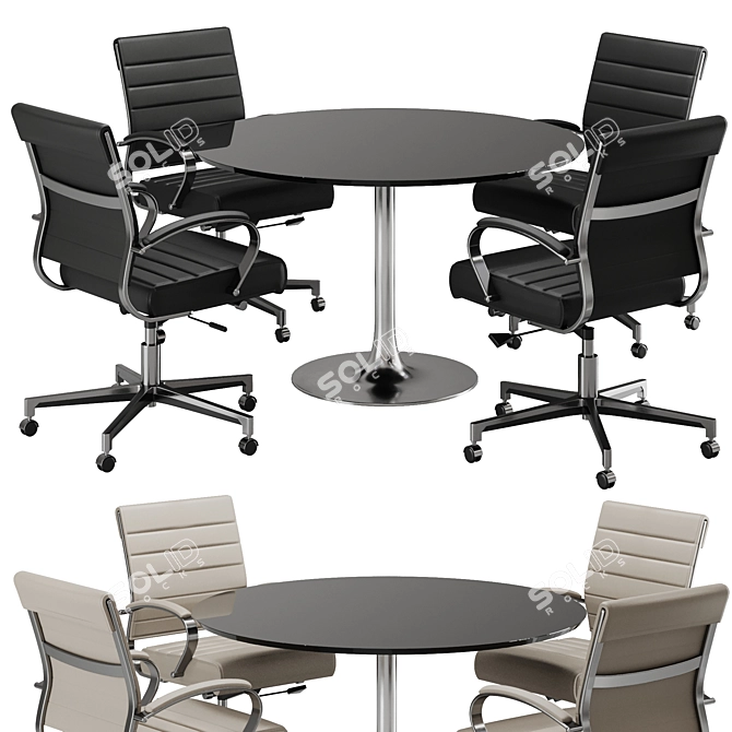 Modern Office Set16 Conference Chair 3D model image 1