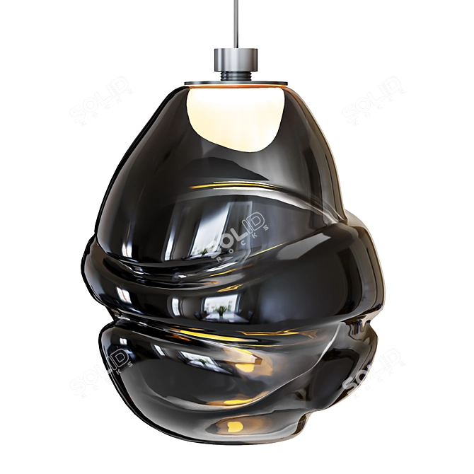 OMAM Black Pendant Light 710mm 3D model image 2