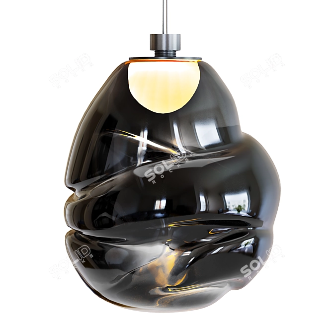 OMAM Black Pendant Light 710mm 3D model image 3